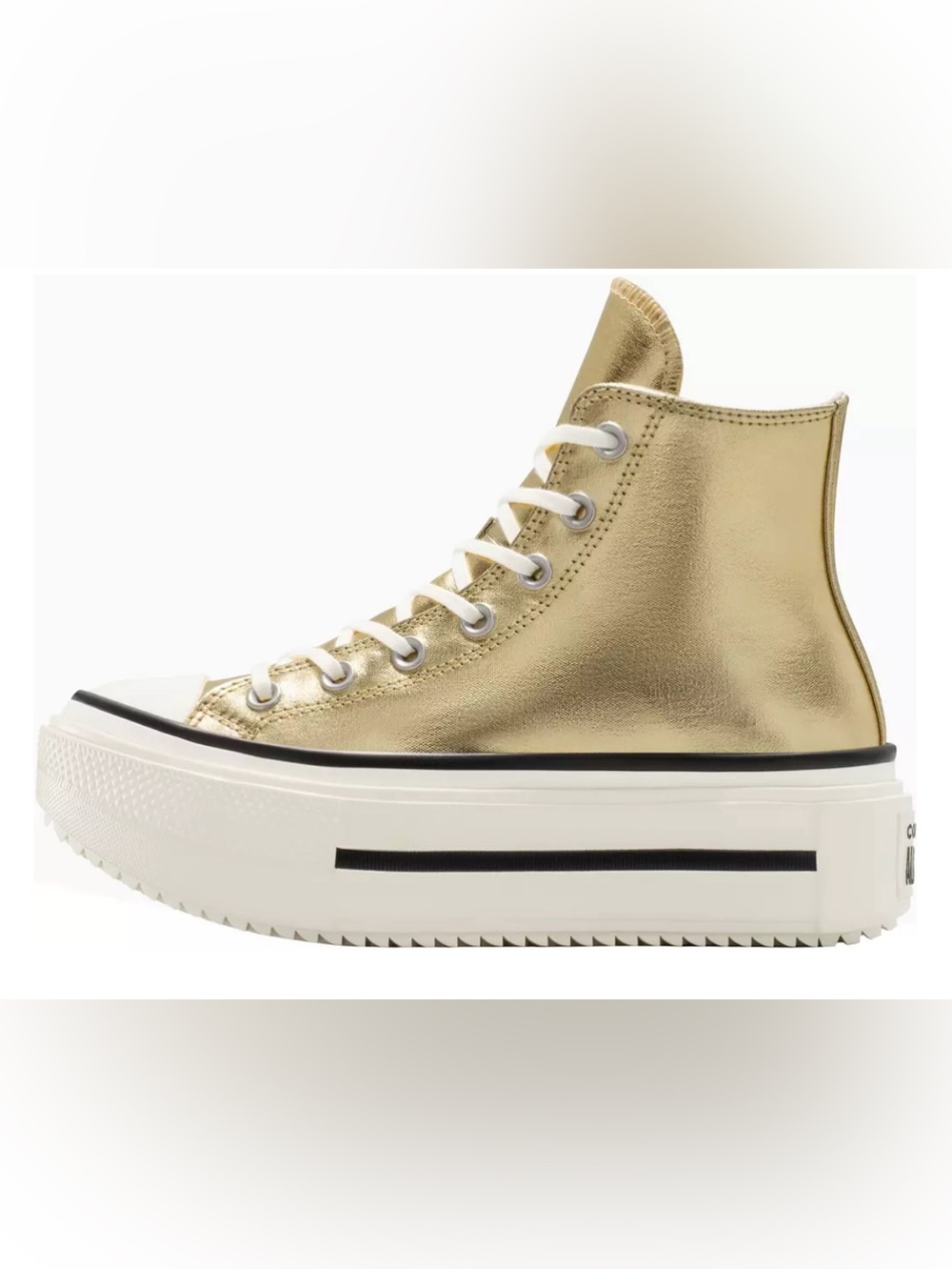 Converse Metallic Gold Platform Sneakers - Picture 4 of 9